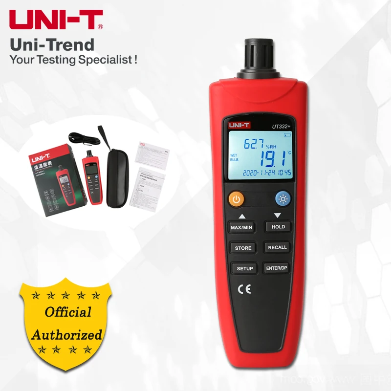 UNI-T UT331+ UT332+ Series Temperature Humidity Meters;Dew point temperature/wet bulb temperature/temperature measurement