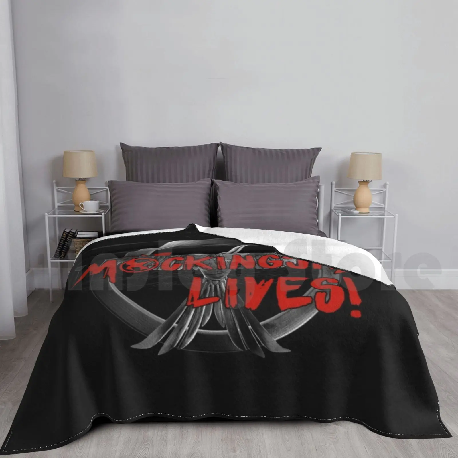 The Lives! Blanket Fashion Custom The Hunger Games Katniss Peeta District 13