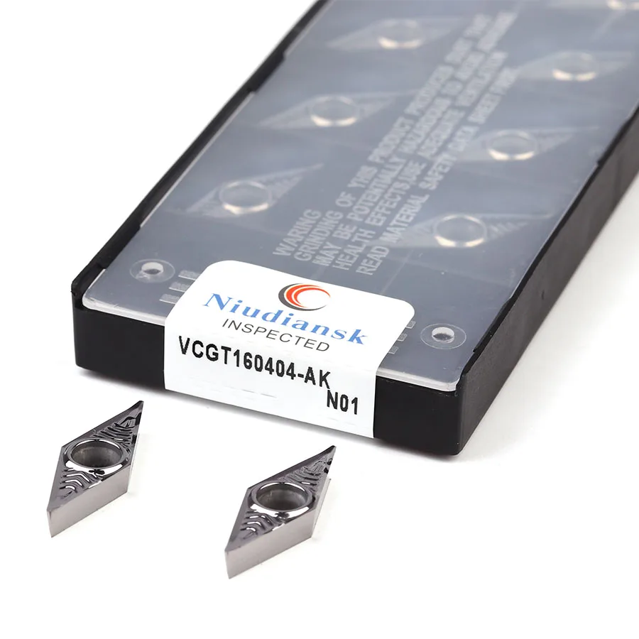 VCGT160402-AK H01 VCGT160404-AK H01 VCGT160408-AK H01 Carbide Cnc Draaibank Draaien Insert Cutting Insert Voor Aluminium Draaien Mes