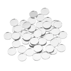 50pcs/lot Round Mini Mosaic Tiles Glass Mirror Self-Adhesive Sticker For Wall Bathroom DIY Home Decoration Crafts