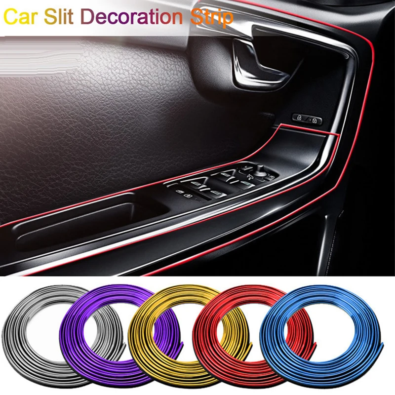 5M Car Decor Moulding Line Car-styling Trim Strip Flexible For Automobile Door Center Console Dashboard Interior Car Accessories
