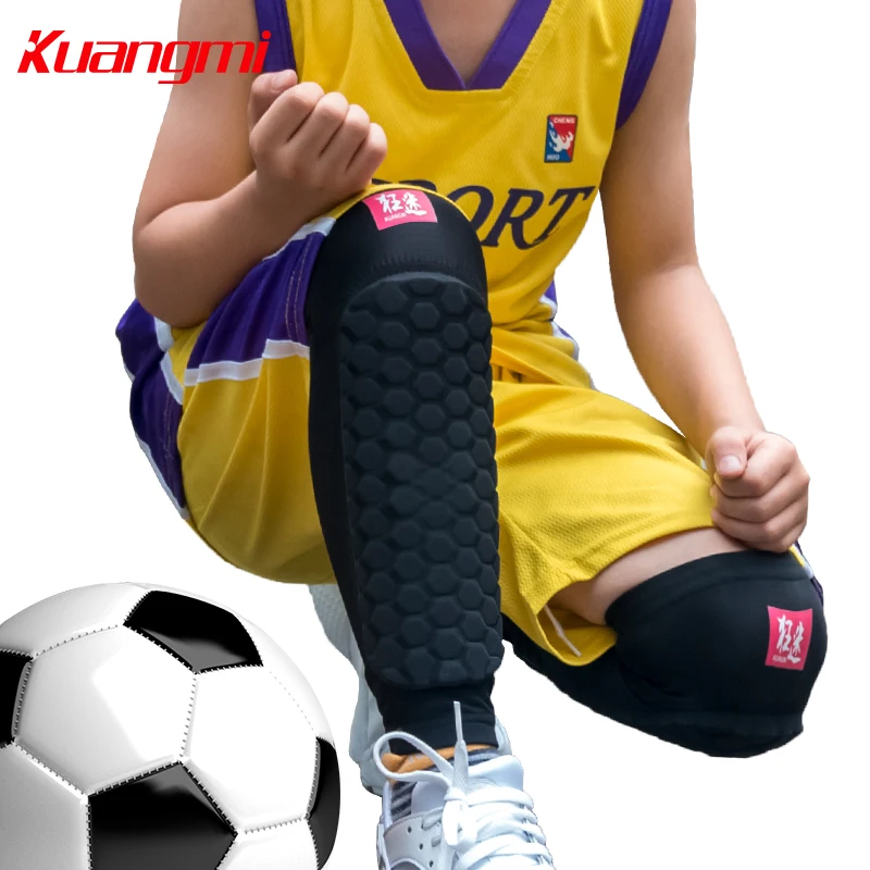 Kuangmi 1 Pair Kids Knee Pad Knee Support Protector Children Calf Splint Sleeve Shin Guard Sports Basketball Football Cycling