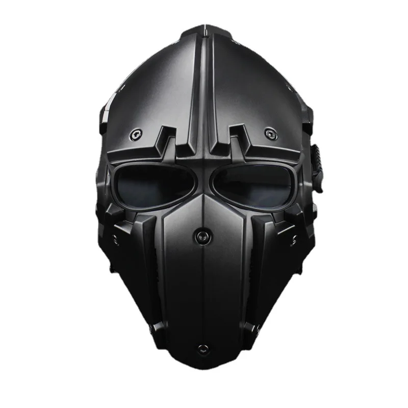 Casco táctico de equitación con máscara integral y protección MOLLE