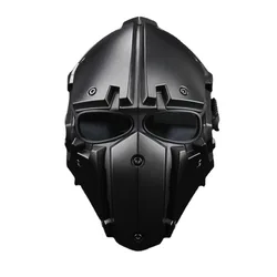 Casco táctico de equitación con máscara integral y protección MOLLE