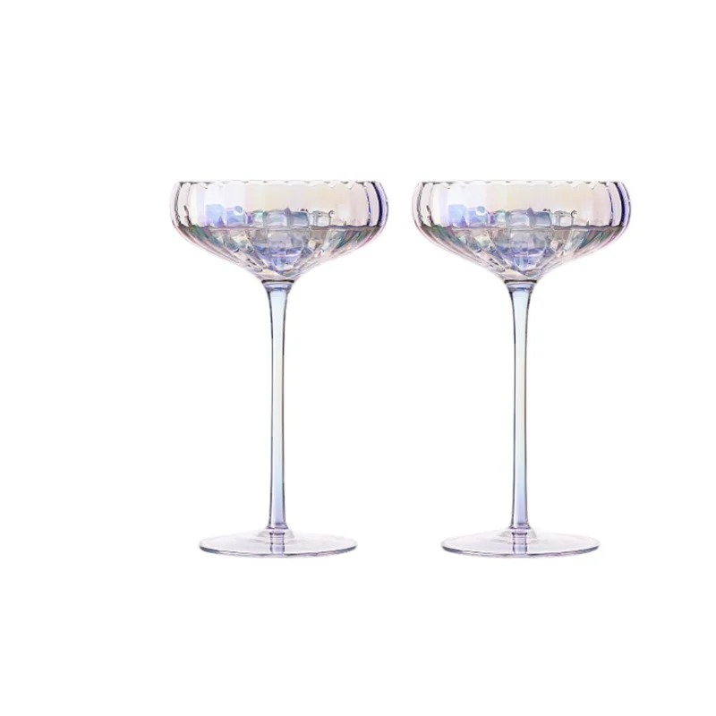 European Style Rainbow Goblet Crystal Red Wine Glass Wedding Cocktail Glasses Champagne Sparkling Wine Glass Home Bar Utensils