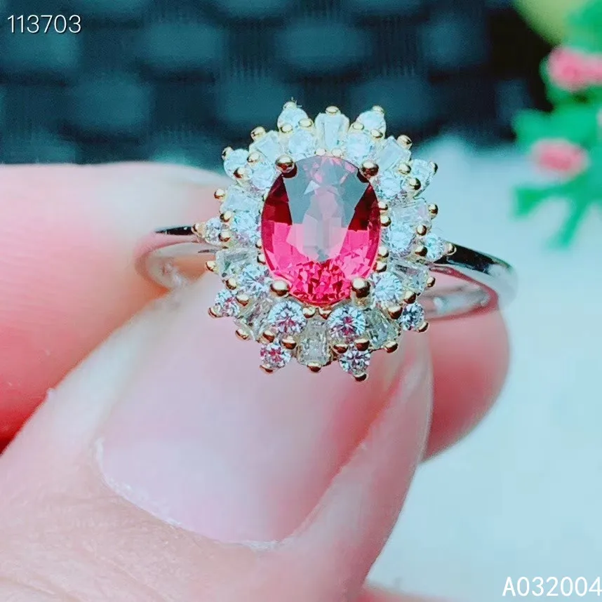 

KJJEAXCMY fine jewelry 925 sterling silver gem natural Garnet new Female woman Lady girl crystal ring Support test hot selling