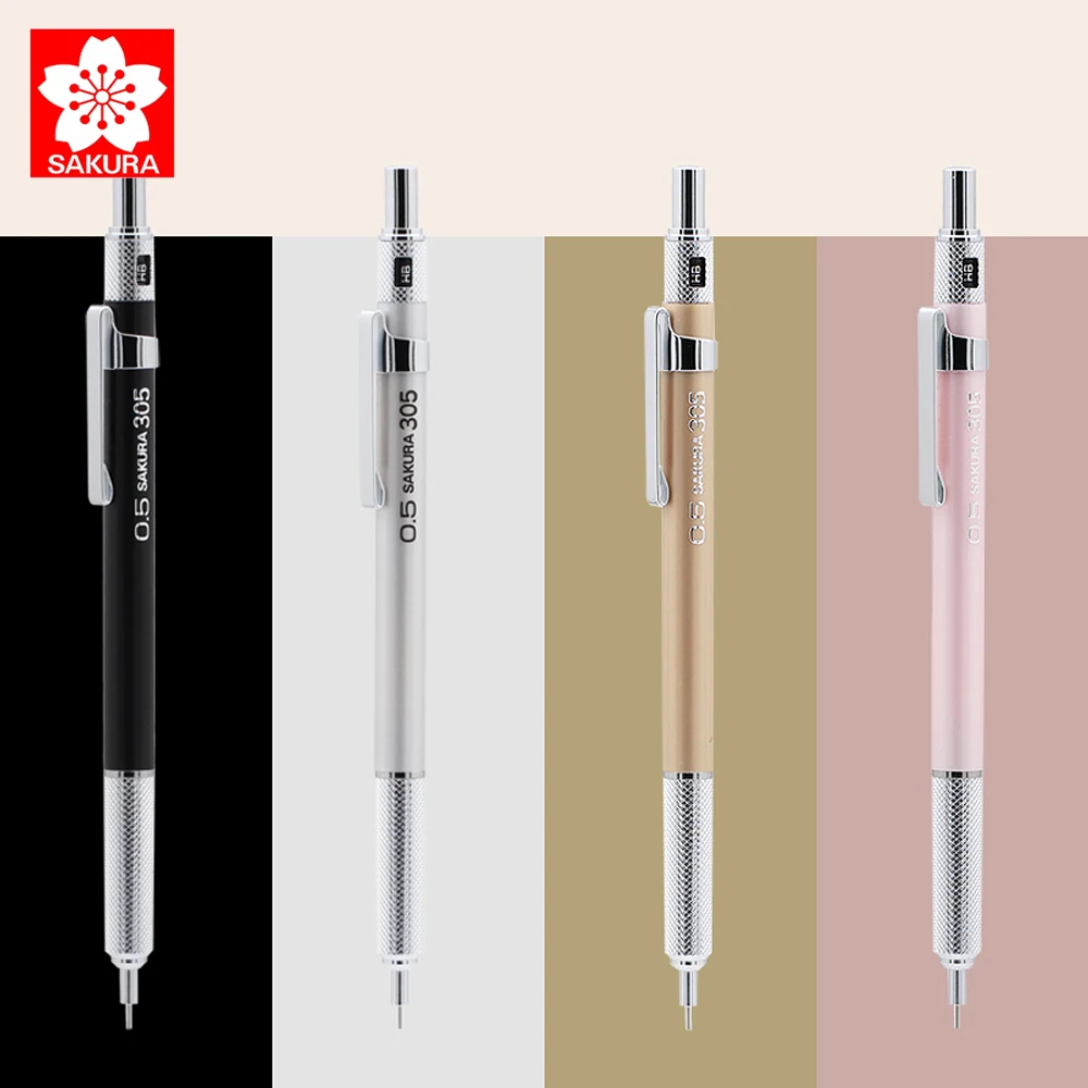 

Japan SAKURA Metal Low Center of Gravity Mechanical Pencil XS-305 0.3/ 0.5mm Drawing Positive Posture Continuous Core