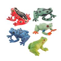 Simulation Action Mini Frog Model Smell-less Solid PVC Realistic Frog Figure for Home Decorations Educational Toys for Children