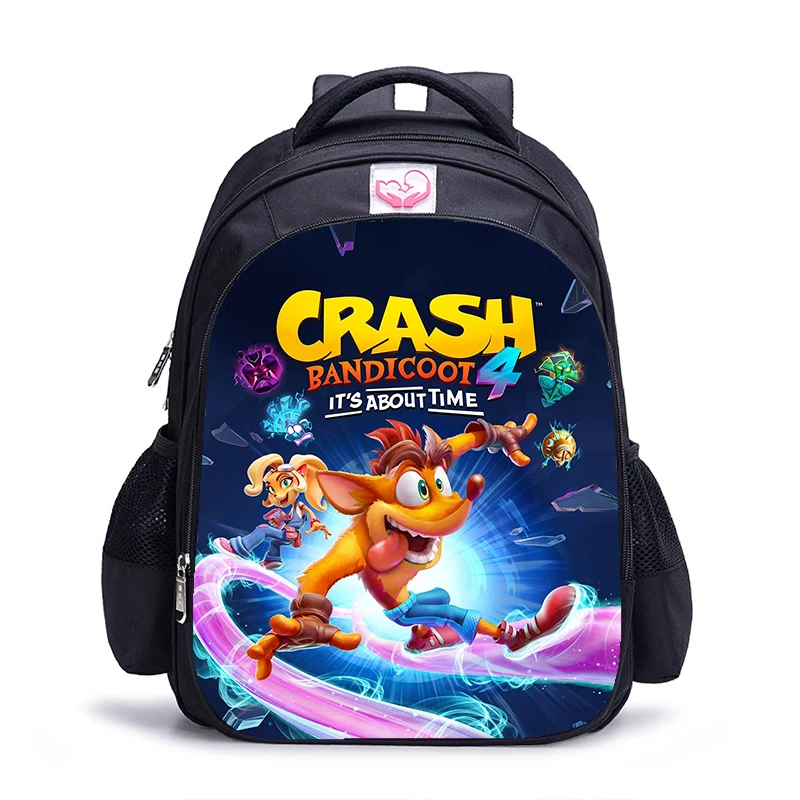 

16 Inch Game Crash Bandicoot Children School Bags Orthopedic Backpack Kids School Boys Girls Mochila Infantil Cartoon Bags