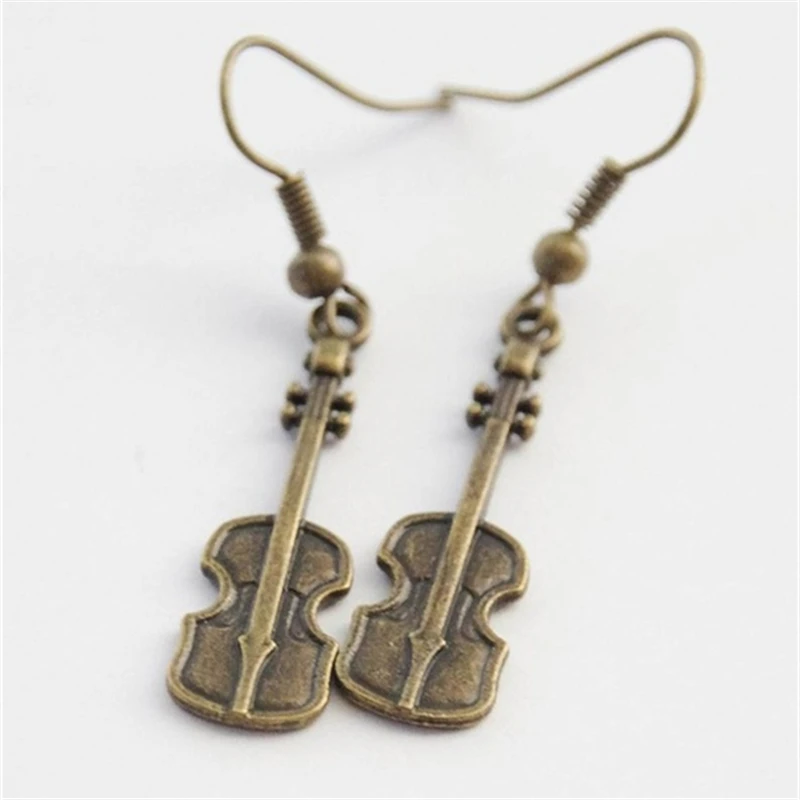 Bronze Color Violin Earrings, Violin Jewelry, Violin Gift, Music Earrings, Violin Gift, Musician Gifts, Violinist Earrings