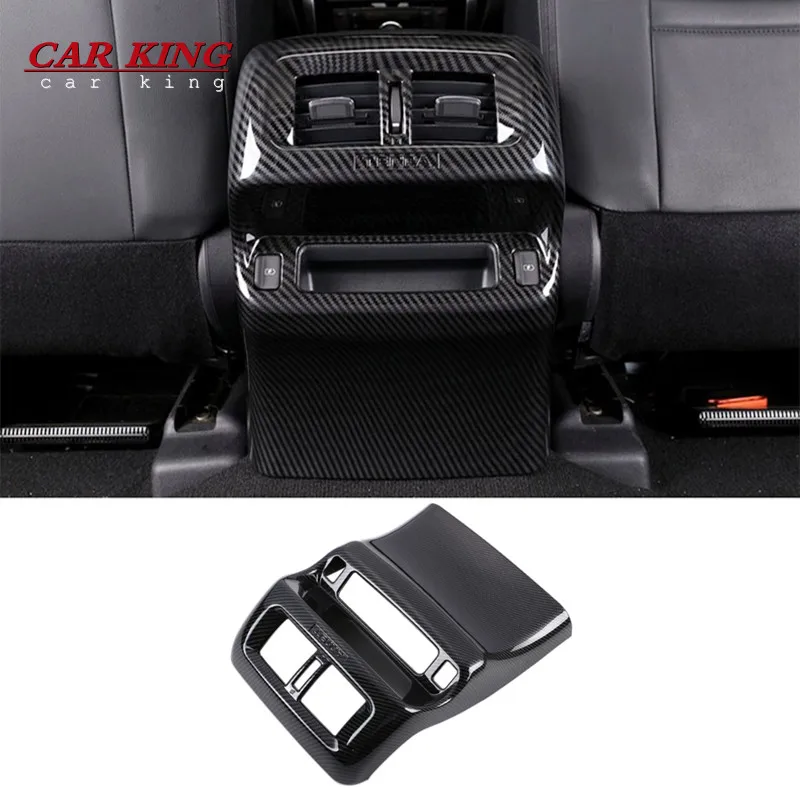 

ABS Carbon fibre Car Styling Car Back Rear Air Condition outlet Vent frame Cover Trim For Nissan Navara NP300 2017 2018 2019