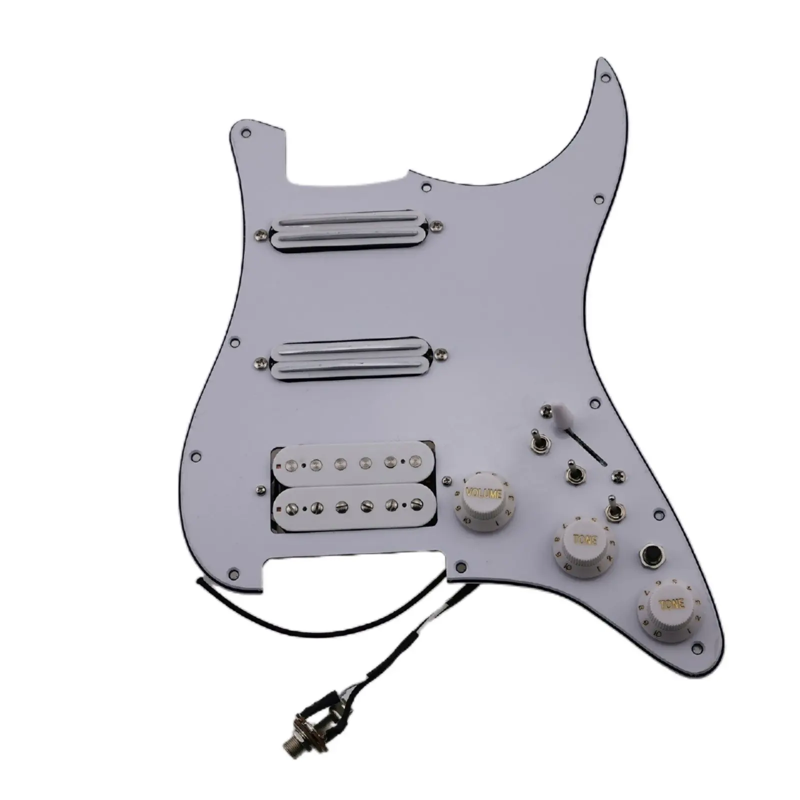 

Prewired Pickguard Pickups Alnico V Humbucker Pickup Single Cut Features Wiring Harness Guitar White Set For - Guitar Pickup