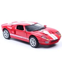 1:36 Small Classic Scale Joycity Ford GT 2005 Sport Car Diecast Vehicles Auto Modeling Miniature Metal Pull Back Toys Boys Gift