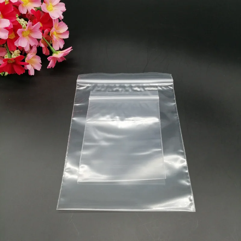 500pcs White Plastic Zip Lock Plastic Bags PE Ziplock Bags Clear Storage Bag Gift Packaging Bags Reclosable Ziplock Bag Pouches