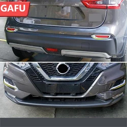 For Nissan Qashqai J11 Accessories Front Rear Fog Light Cover Trim Tail Fog Lights Frame ABS Chrome Protector Car Styling