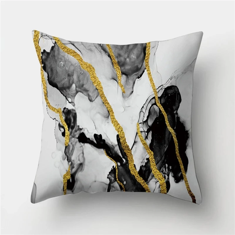 Ocean Marble Geometric Sofa Decorative Cushion Cover Pillow Pillowcase Polyester 45*45 Throw Pillow Home Decor PillowcoveR