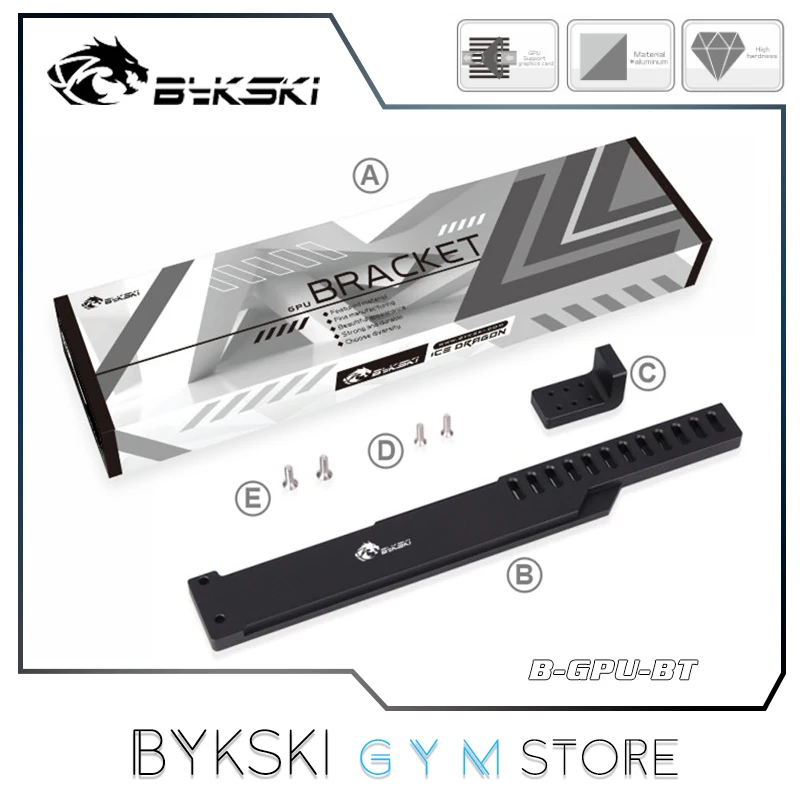 Bykski Universal Aluminum GPU Holder, Video Card Companion, Graphics Support Anti-Falling Stand, PC MOD Parts, 4 Colors B-GPU-BT