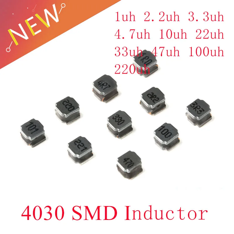 10pcs 4030 SMD wire wound power inductor 20% 1uh 2.2uh 3.3uh 4.7uh 10uh 22uh 33uh 47uh 100uh 220uh