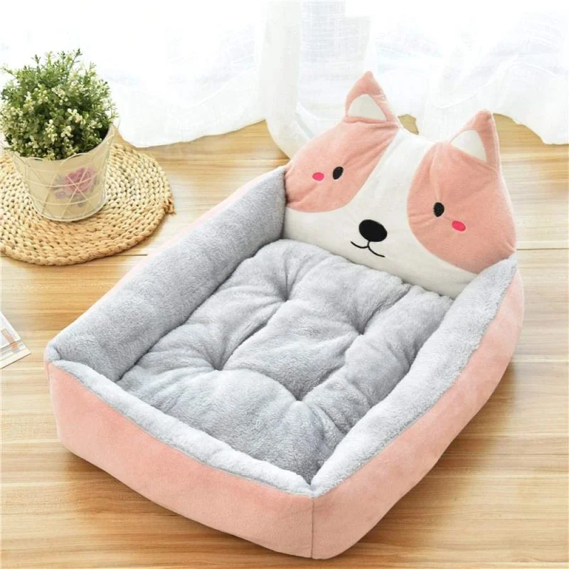 Funny Pet Dog Bed Mats Animal Cartoon Shaped for Large Dogs Cat Sofa Kennels Cat House Dog Pad Teddy Mats Big Blanket Supplies