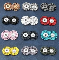 6Pcs 15-30mm Multicolor metal concealed button cashmere coat button high-end press button pin button round invisible button C130