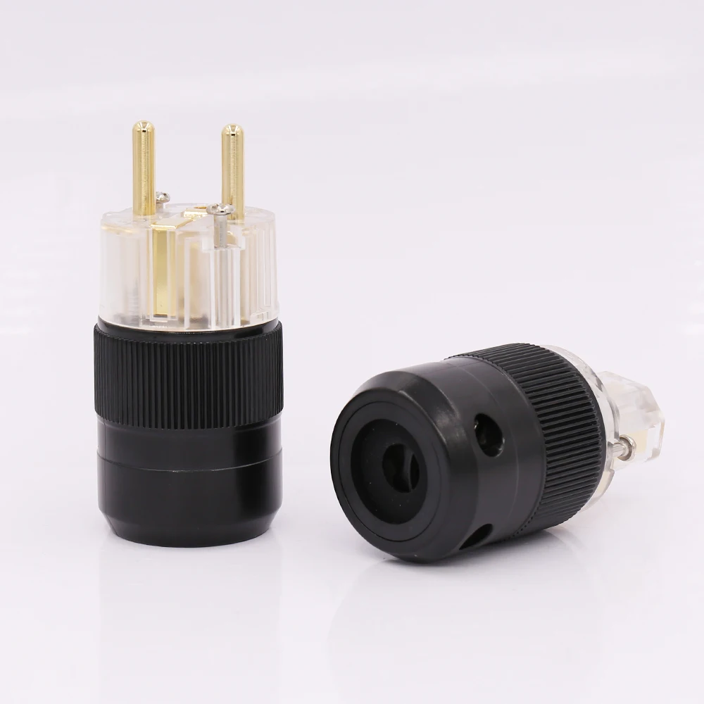 P078ETG SCHUKO แผ่นทองเหลืองชุบทอง1คู่ยุโรปปลั๊กไฟสำรองขั้วต่อไฟฟ้าสัญญาณเสียง HIFI