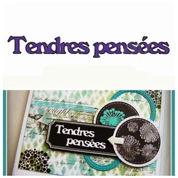 tendres pensées French Word Die Cuts For Card Making French Word tendres pensées dies scrapbooking Metal cutting dies new 2019