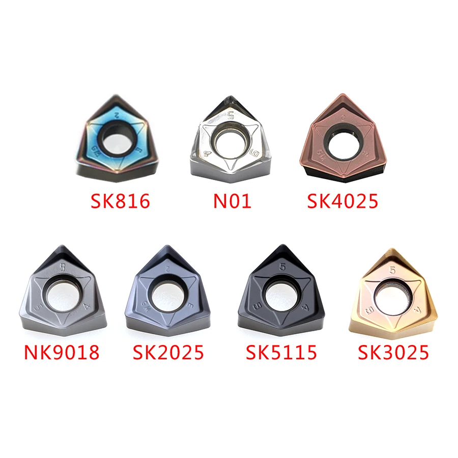Tiện Bằng Máy CNC Phay Lắp Nhanh WNMU080608 GM/GH SK4025 SK2025 SK3025 SK5115 SK816 N01NK9018 Lục Giác Xay Lắp Cắt