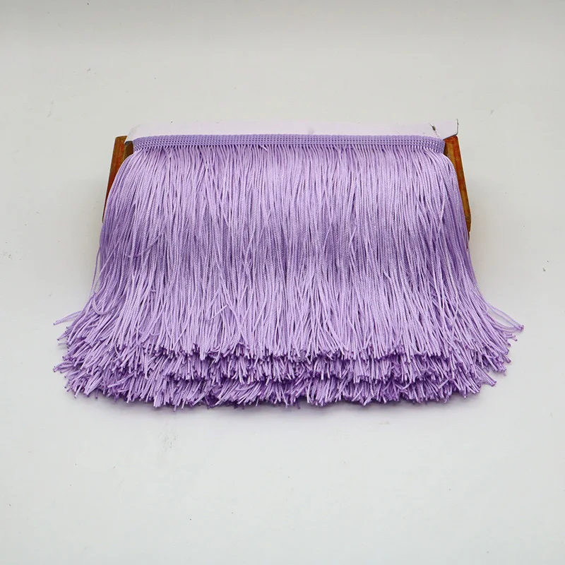 Großhandel 20 cm lange Fransen-Spitzenborte aus Polyester, Spitzenband zum Nähen, für lateinamerikanische Kleider, Bühnenbekleidung, Vorhänge, DIY-Nähzubehör – Detail 7