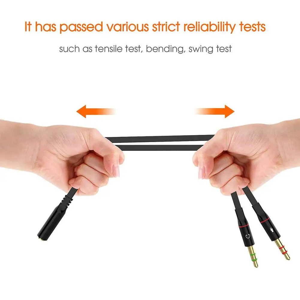 Tai Nghe Chụp Tai Adapter Tai Nghe Bộ Chia Tín Hiệu Âm Thanh 3.5Mm 1 Ra 2 Cáp Nối Dài Jack Chia Tai Nghe PC Adapter cáp Aux