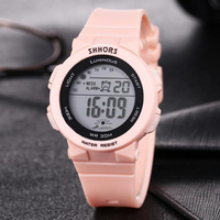 Shhors Fashion Sports Watch Women Led Digital Watches Pink Silicone Band Electronic Watches Cheap Price Dropshipping Reloj Mujer