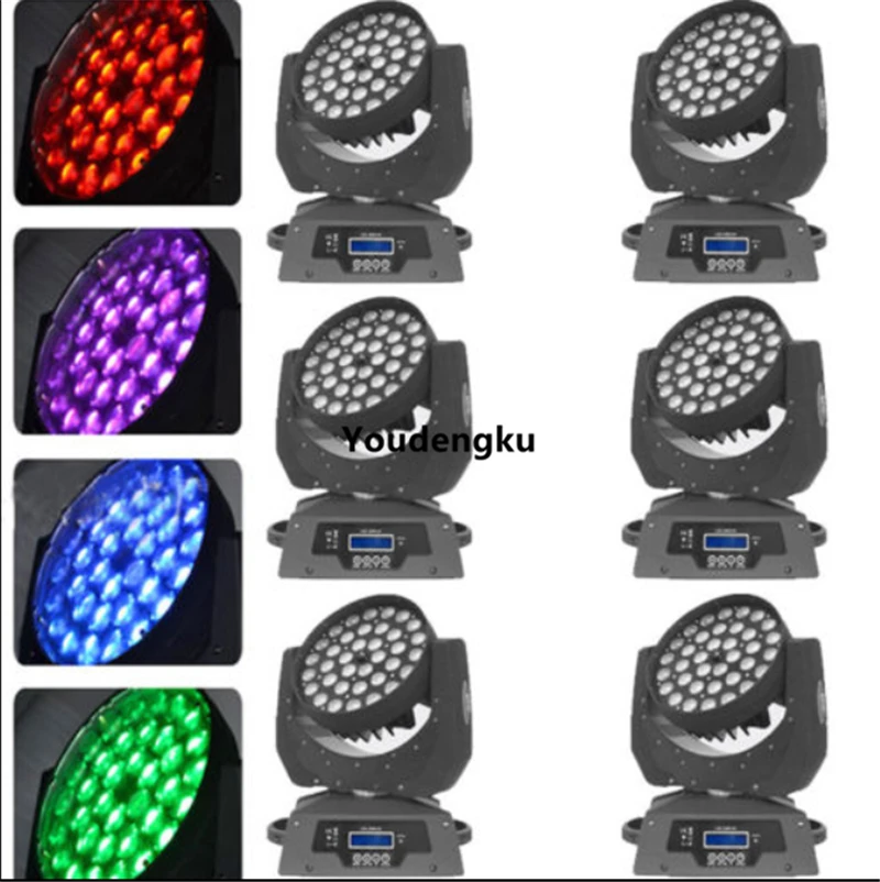 

6 pieces indoor stage movinghead wash 36x15w moving head led zoom rgbwa 5in1 moving head light led