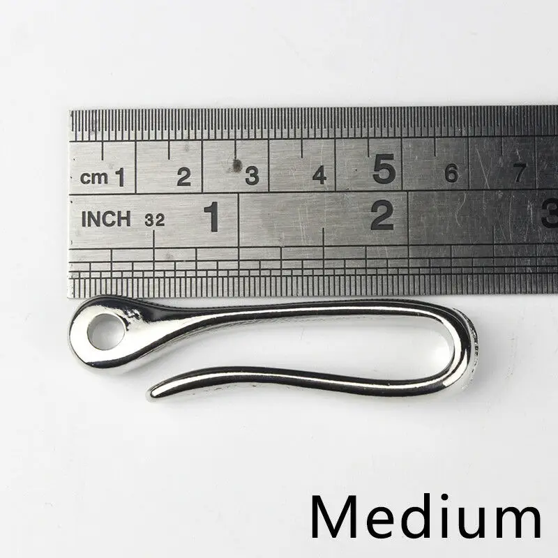 1 x Brass Belt U Hook Fob Clip Keychain Retro Vintage Chrome plated Key Ring Wallet Fish Hook 3 sizes available