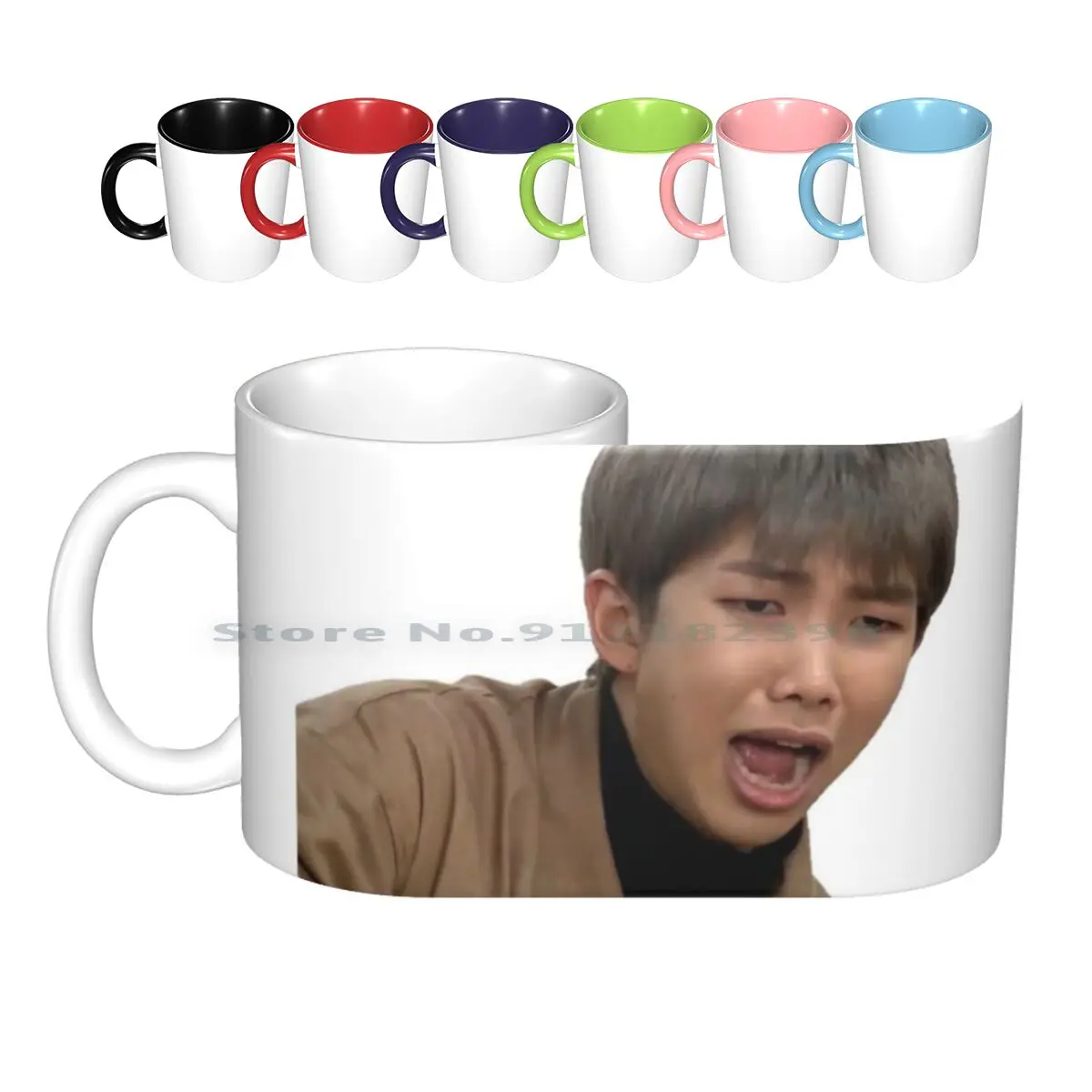 Rm ( Namjoon ) Meme Ceramic Mugs Coffee Cups Milk Tea Mug Kpop Boys Beyond The Scene Love Yourself Her Rap Monster Rm Jin Suga