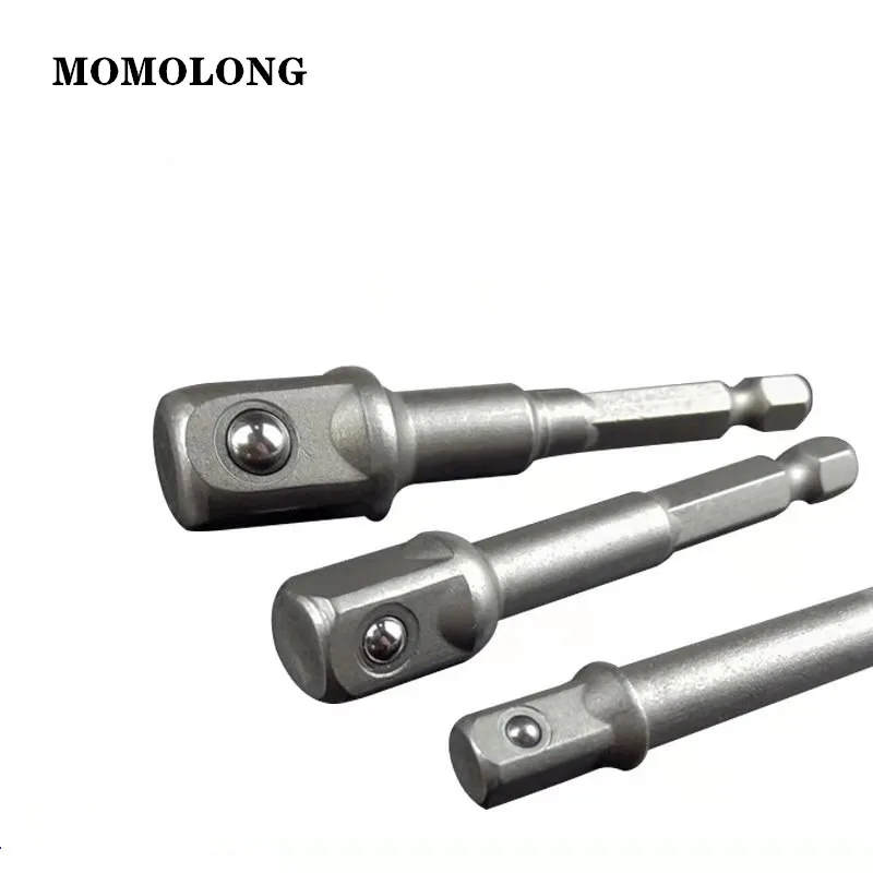 Set di adattatori per punte di prolunga per adattatore per trapano da 3 pezzi 1/4 3/8 1/2 chiave esagonale con attacco esagonale utensili per cacciavite a bussola per trapano elettrico