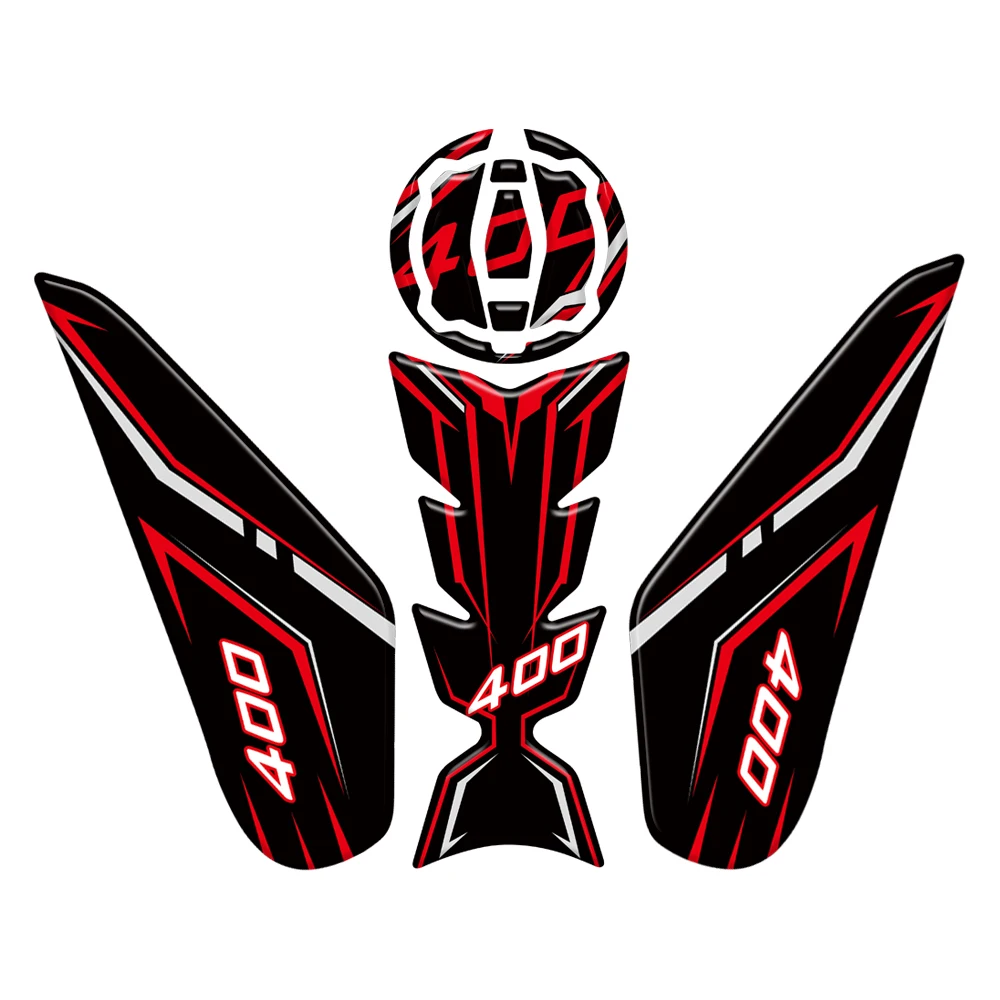 NINJA  400 Stickers Fit For Kawasaki NINJA400 Z400 Motorcycle Accessories Fuel Tank Decal Protector Protection Pad