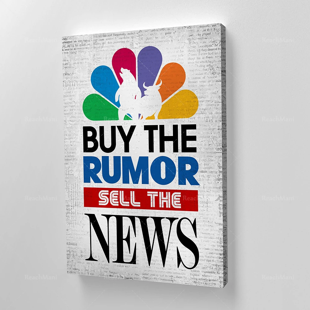

Buy The Rumor, Sell The News | Canvas Art | Wall Art | Office Decor | Investor | Stock Market | Bitcoin | Crypto | Day Trader