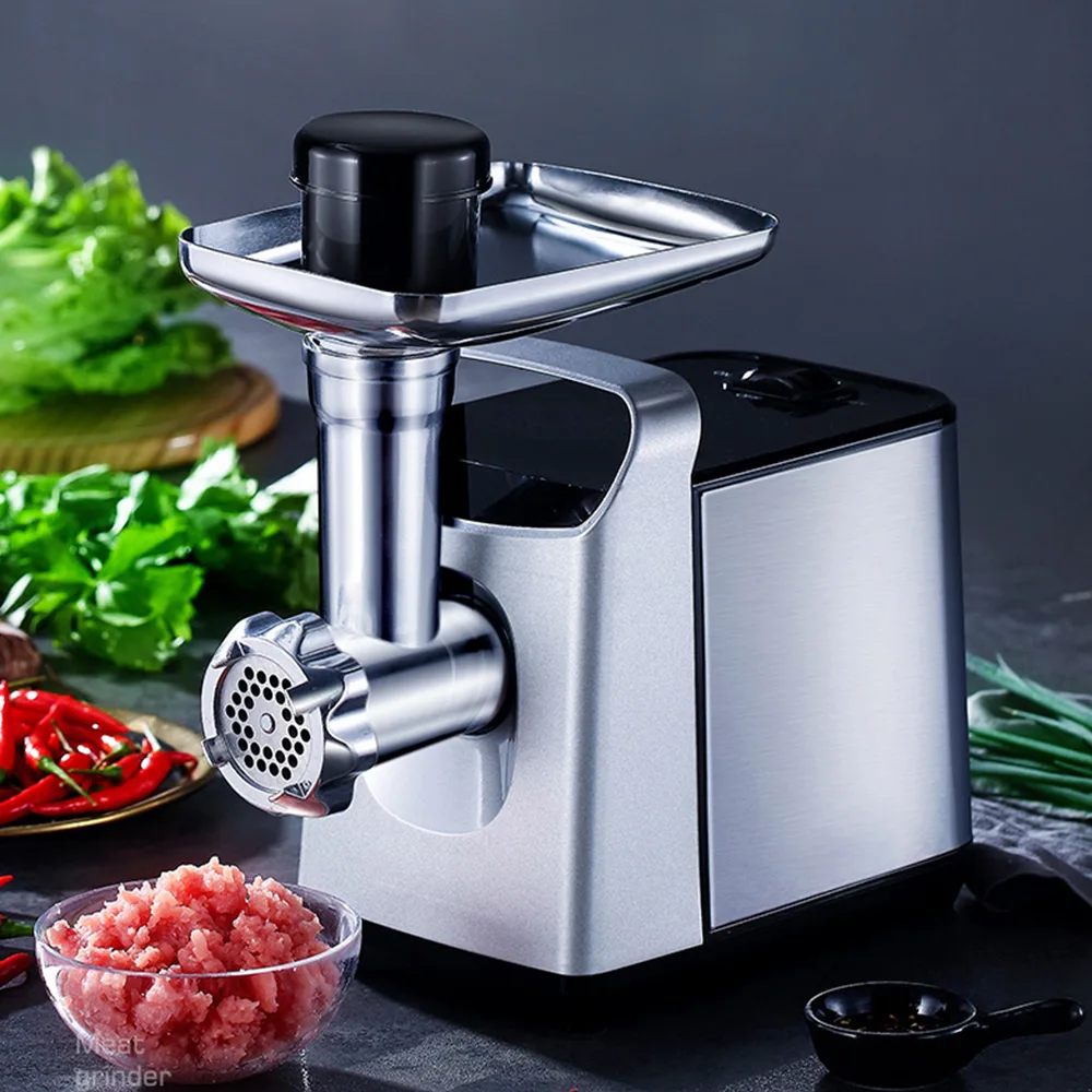 

Commercial Electric Meat Grinder Multifunctional Meat Mincer High Power Household Sausage Filling Whipping Machine