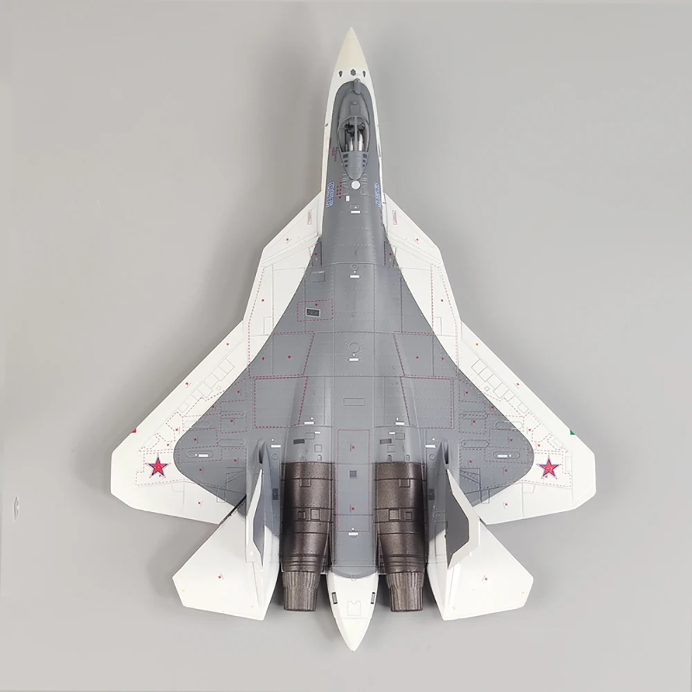 1/72 Scale Alloy Fighter T-50 Su57 Russian Air Force Aircraft Sukhoi Su-57 T50 Model Toy Children Gift for Collection Decoration