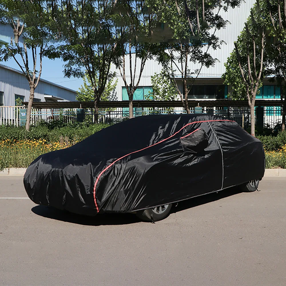 190T Universal Snowproof Full Car Covers Outdoor Prevent Sun Snow Rain Dust Frost Wind Black For Subaru Impreza Wrx XZ BRZ