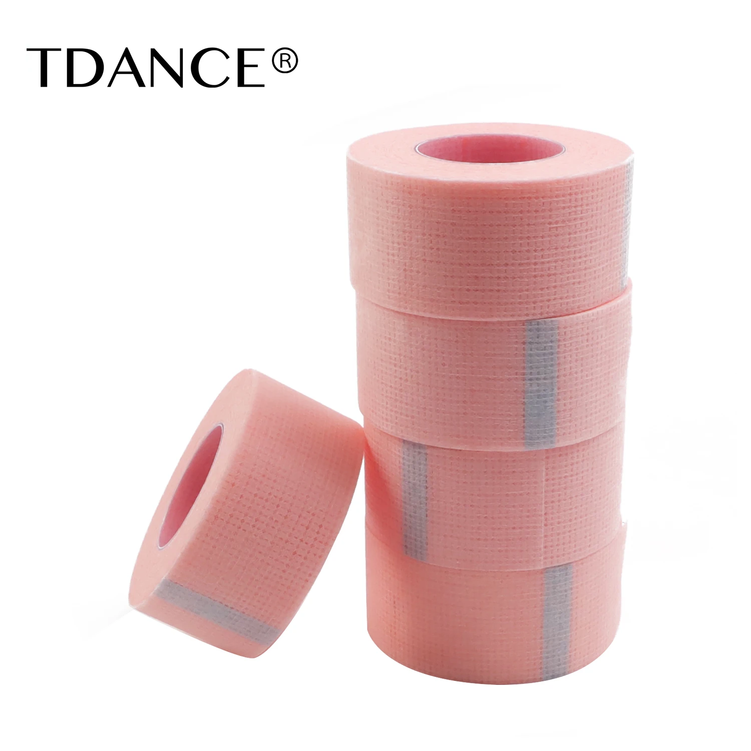 TDANCE Colorful Soft 5 Rolls Professional Breathable Makeup Eyelash Extension Medical Tapes Adhesive Tape for False Lashes Tools