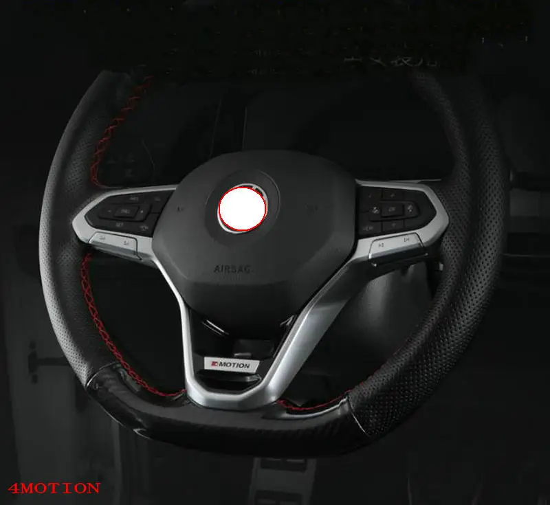 For Steering wheel r logo Steering wheel Sequin sticker golf 8 MK8 Passat CC TAYRON X Touareg Modification of r-mark Car label