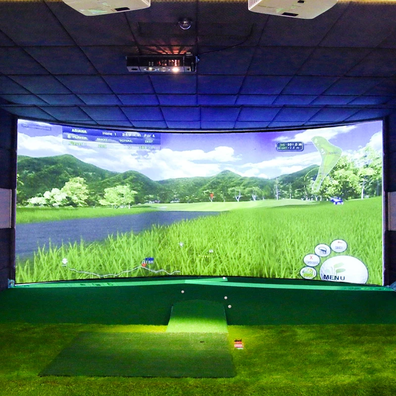 300x300cm Home Gym Indoor Golf Simulator For Golf Ball Target Training Display Practice Screens Impact Screen Sensor