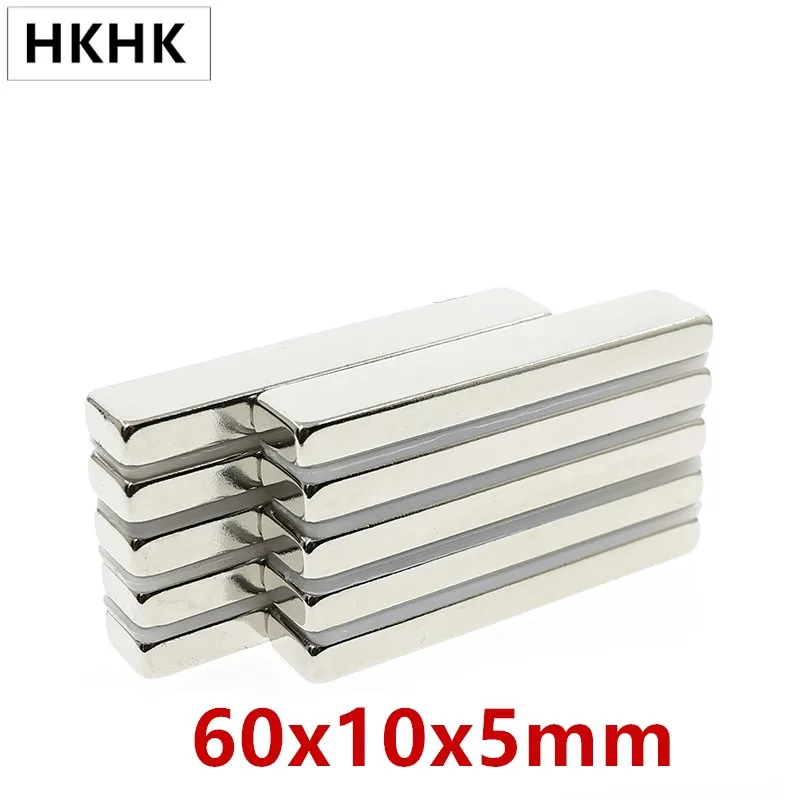 

60x10x5 Strong Sheet Rare Earth Magnet Thickness 5mm Block Rectangular Neodymium Magnets 60x10x5mm Strip Magnet 60*10*5 60mm