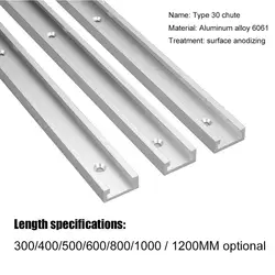 1000/800/600MM  T track Slot Miter Track Jig Fixture Aluminium Alloy For Router Table Bandsaws Woodworking DIY Tool 30 chute