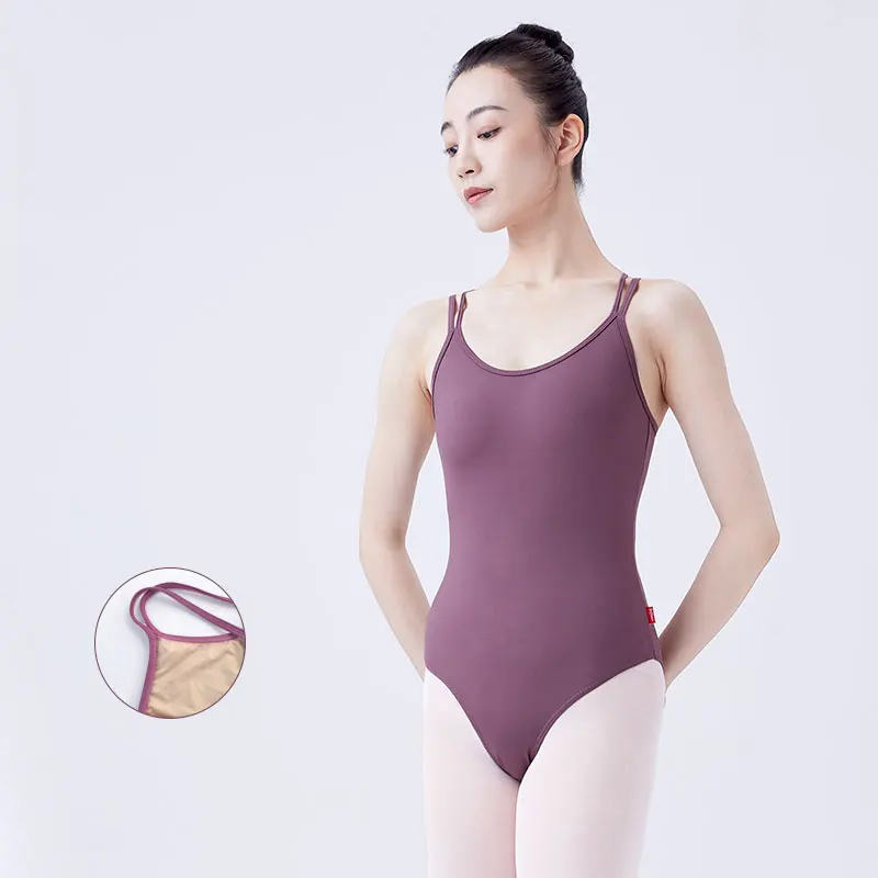 Ballet Leotards for Women Gymnastic Leotard Adult Dance Camisole Dance Spaghetti Strap Cross Dance Leotard