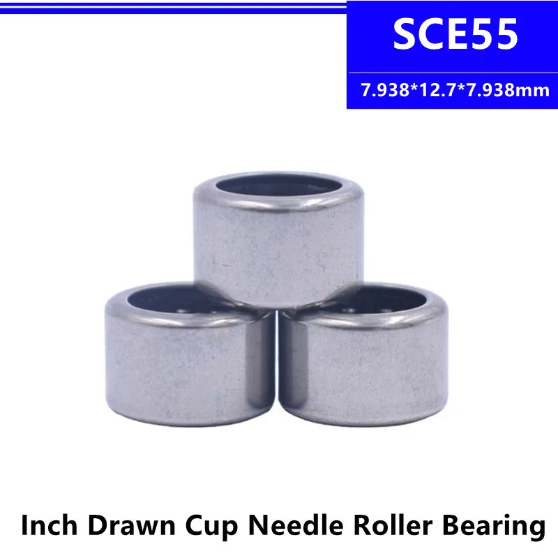 50pcs/100pcs SCE55 7.938*12.7*7.938mm Inch Size Drawn Cup Needle Roller Bearing 7.938x12.7x7.938mm BA55