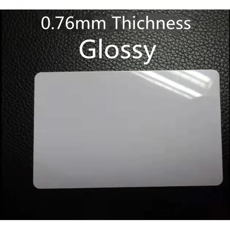 100 pcs/lot Pvc 0.76mm Thick White Blank Business Card Customized Printing Waterproof  handwriting Double sided Message postcard