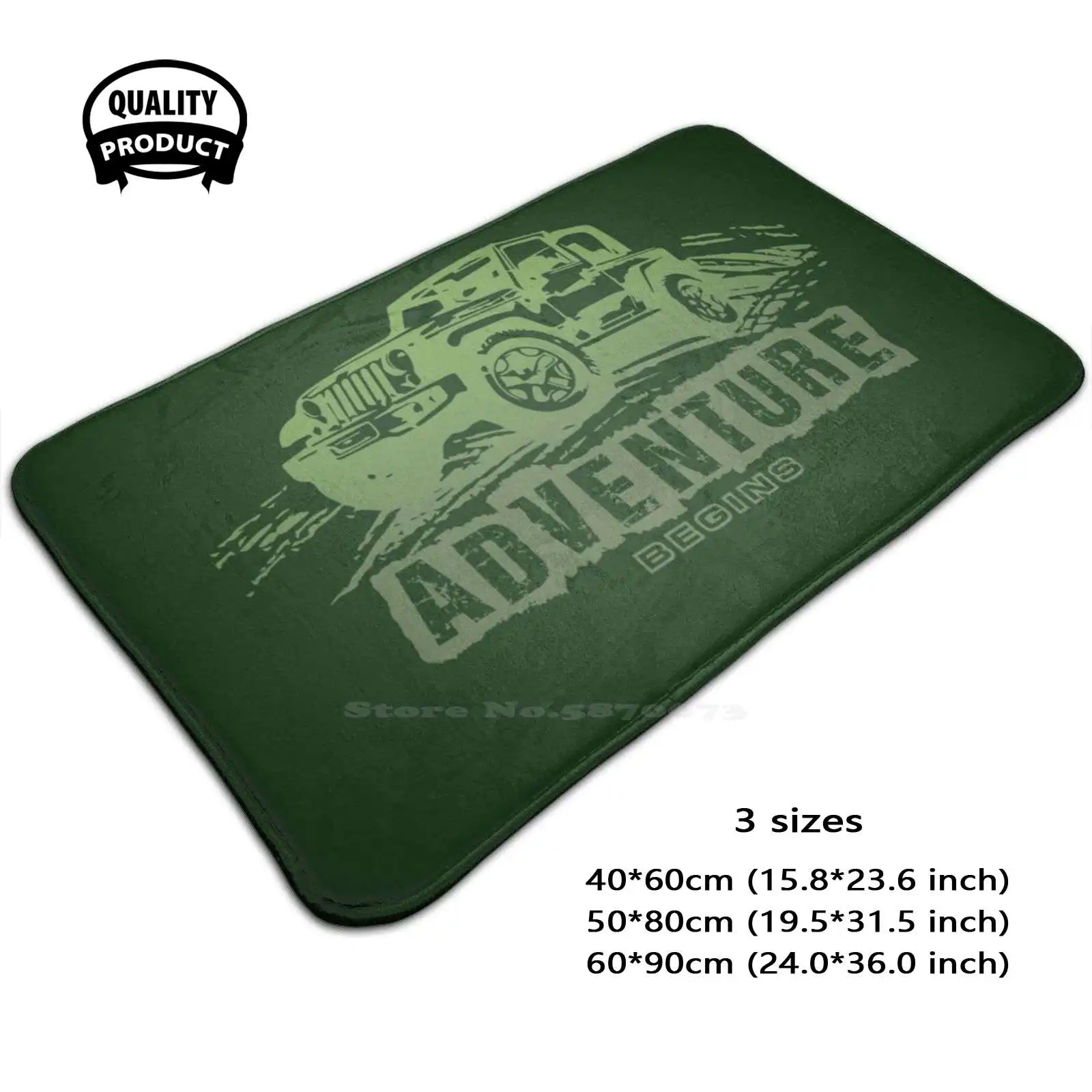 - Adventure 4X4 Soft Cushion Home Carpet Door Mat Car Rug Adventure Explorer Off Road Offroad Lover Truck Cherokee Rubicon Four