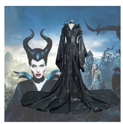 Adult Deluxe Maleficent Costume Evil Queen Cosplay Outfit Ladies Fancy Dress Women Halloween Party Cosplay Costume hat