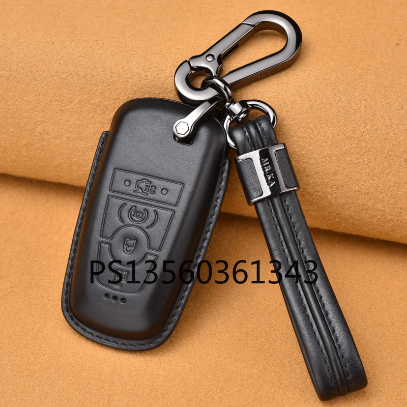 Suitable for Lincoln Key Case 2020 Corsair Navigator Aviator Car Key Case Buckle Leather Protective Shell